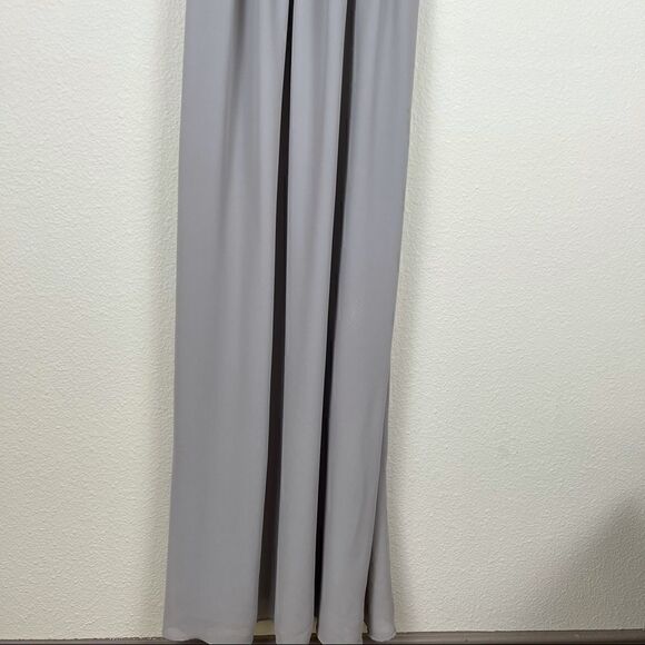 Show Me Your MuMu Women’s Gray Flutter Sleeve Evening Gown Bridesmaid Dress M - Picture 11 of 13